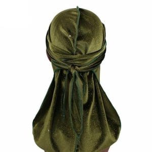 durag velours luxueux  vert